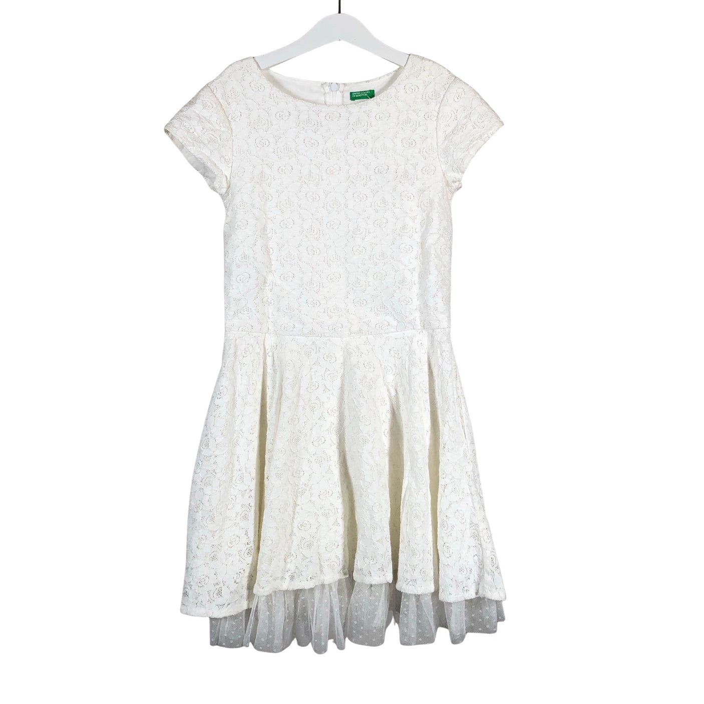 Unisex Benetton - Dress, size 134 - 140 - White (1)