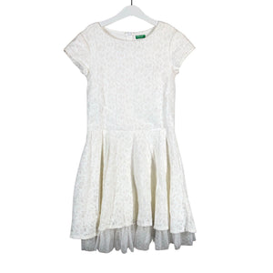 Unisex Benetton - Dress, size 134 - 140 - White (1)