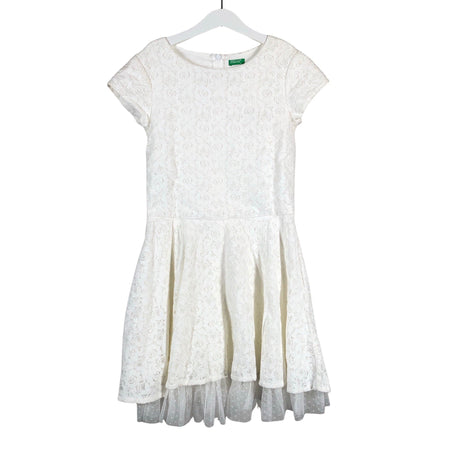 Unisex Benetton - Dress, size 134 - 140 - White ()