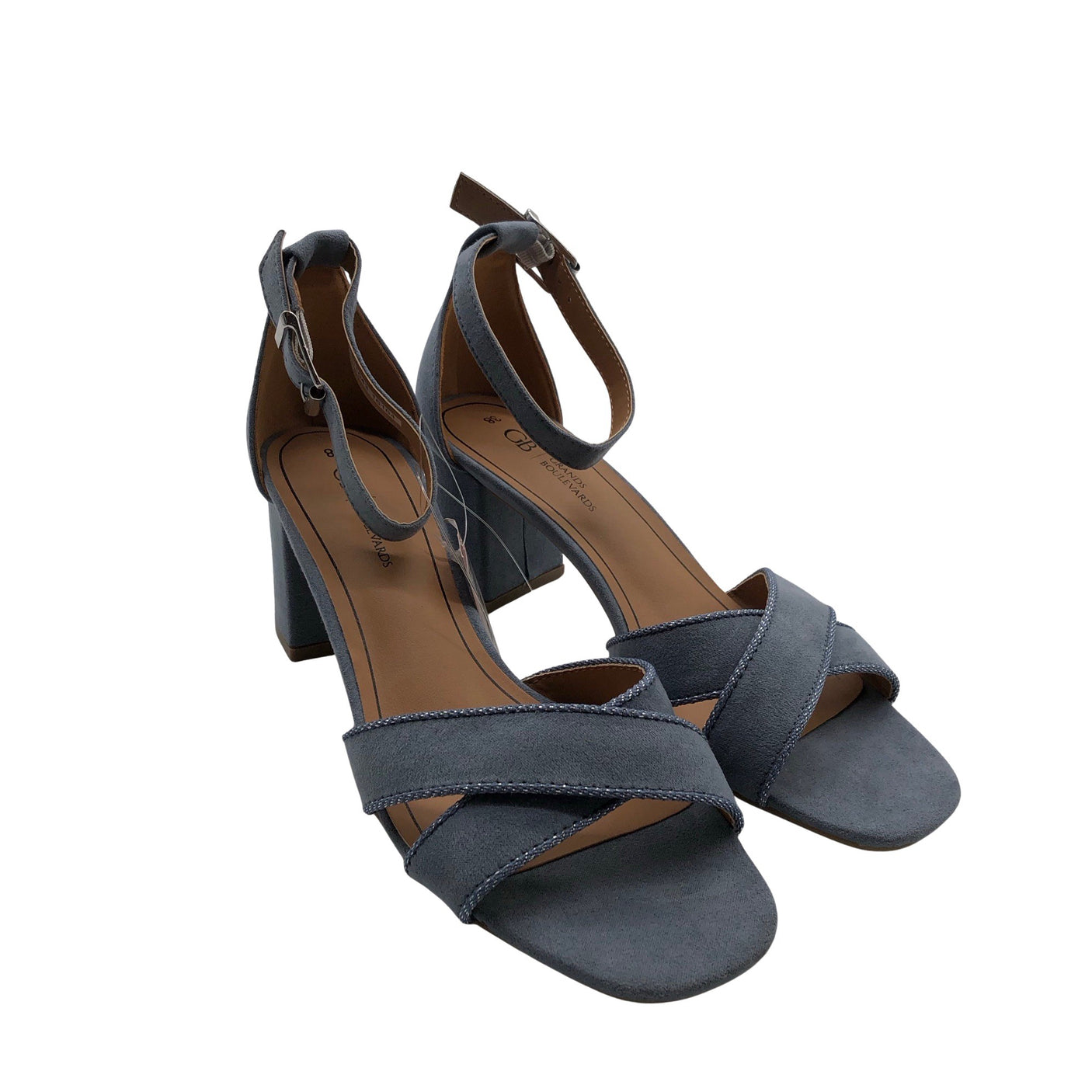 Unisex Grands Boulevards - Heeled sandals, size 38 - Light blue (2)