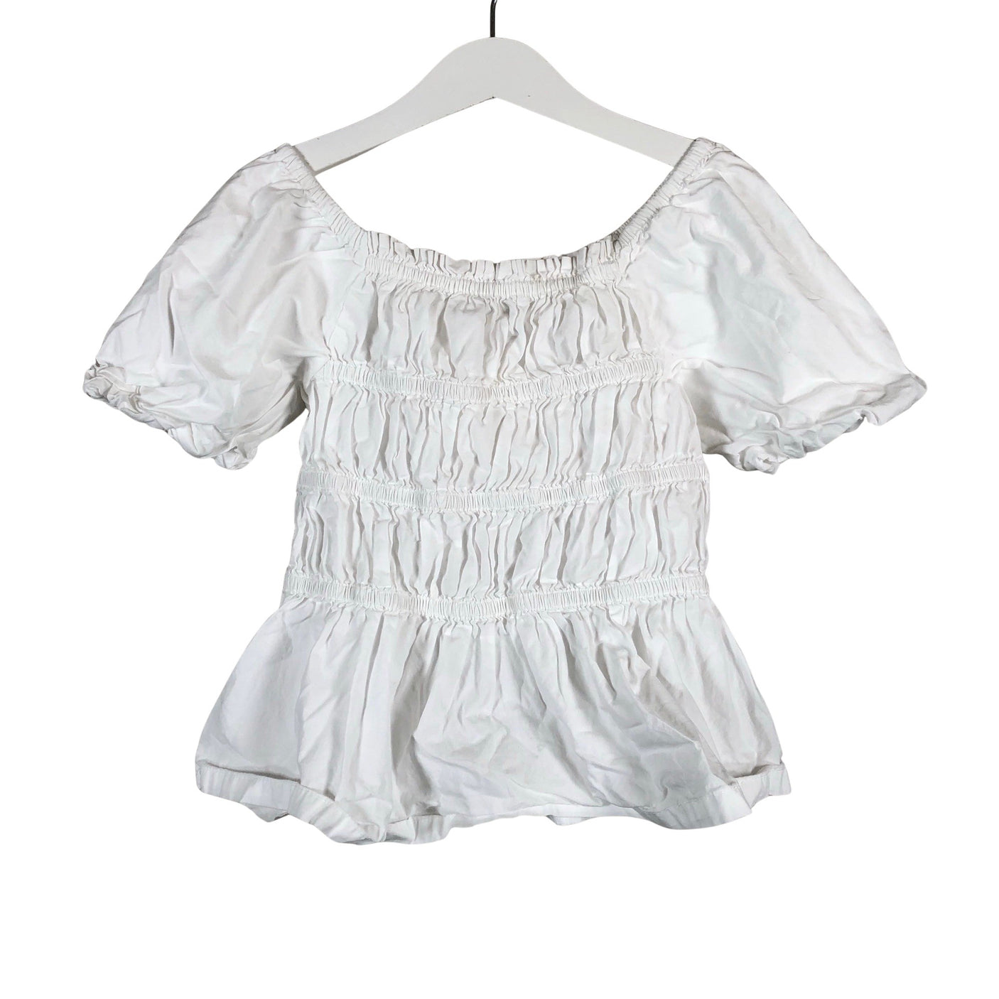 Unisex Uniqlo - Short-sleeved blouse, size 128 - 134 - White (1)