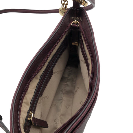 Unisex Calvin Klein - Shoulder bag, size Midi - Wine red (2)