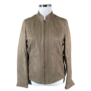 Unisex Gerry Weber - Leather jacket, size 42 - Beige (1)