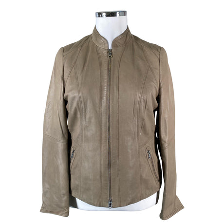 Unisex Gerry Weber - Leather jacket, size 42 - Beige ()