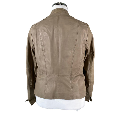 Unisex Gerry Weber - Leather jacket, size 42 - Beige (2)