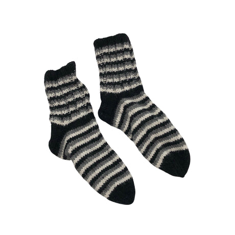 Unisex Handmade - Wool socks, size 34 - Black ()