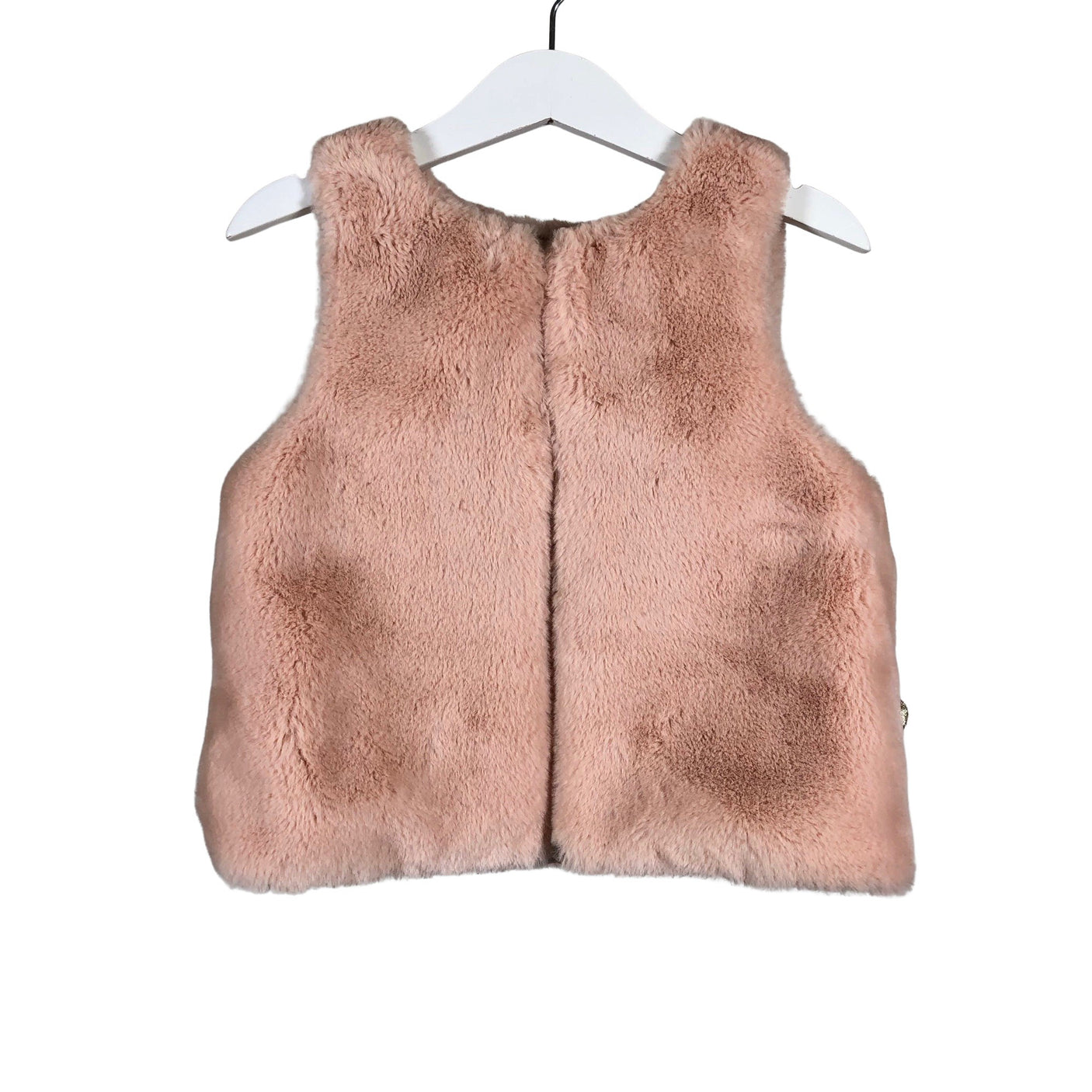 Unisex POMPdeLUX - Faux fur vest, size 110 - 116 - Beige (1)