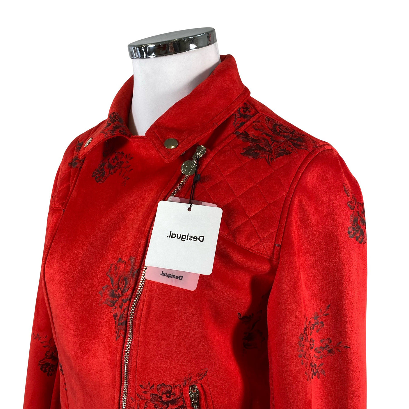 Unisex Desigual - Leather jacket, size 46 - Red (2)