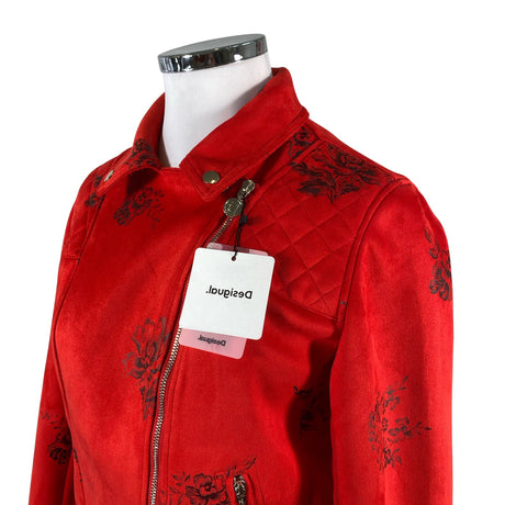 Unisex Desigual - Leather jacket, size 46 - Red (2)