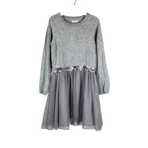 Unisex Name It - Knit dress, size 128 - 134 - Gray (1)
