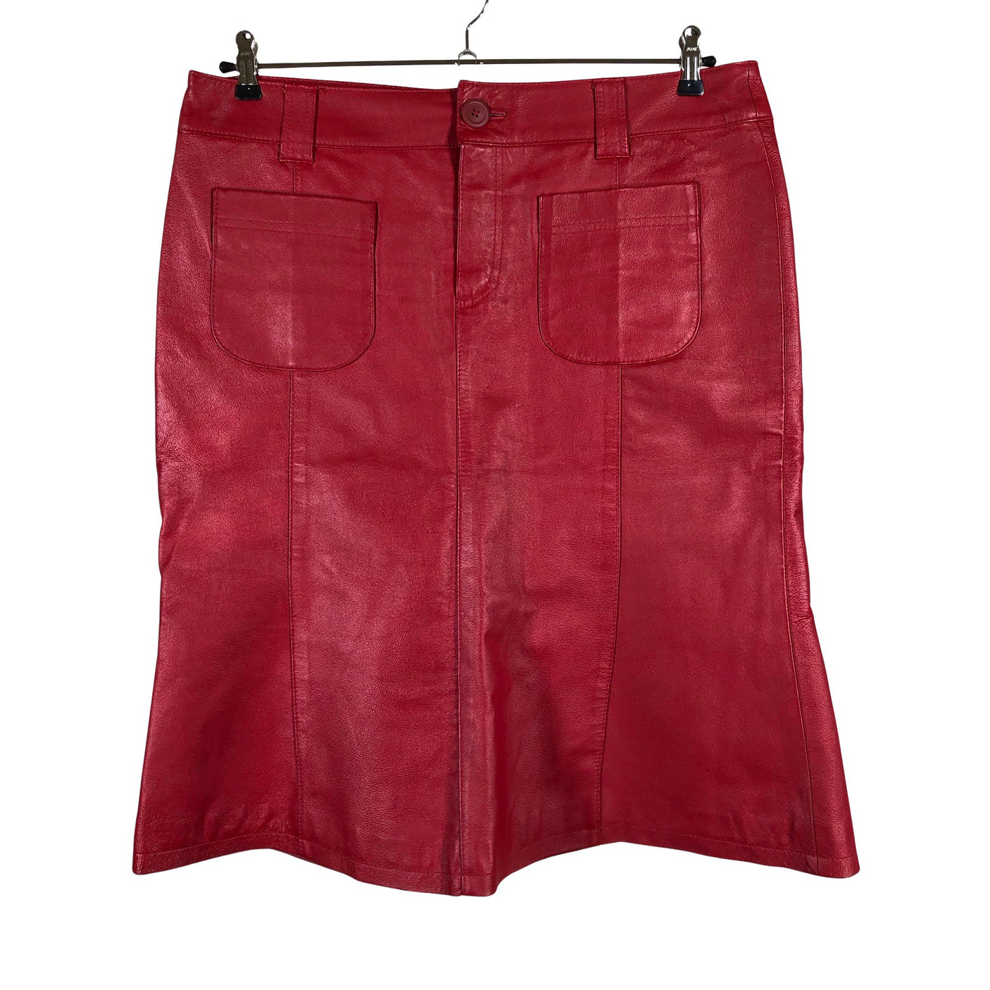 Unisex O by Isabell Kristensen - Leather skirt, size 42 - Red (1)