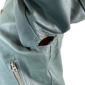 Unisex Mil-Tec - Leather jacket, size 46 - Light blue (3)