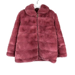 Unisex Lindex - Faux fur coat, size 116 - 122 - Pink (1)