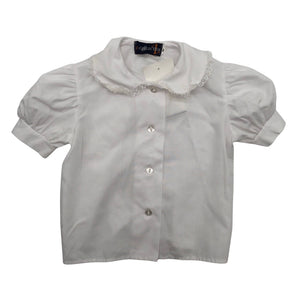 Unisex Z-collection - Short-sleeved blouse, size 74 - 80 - White (1)
