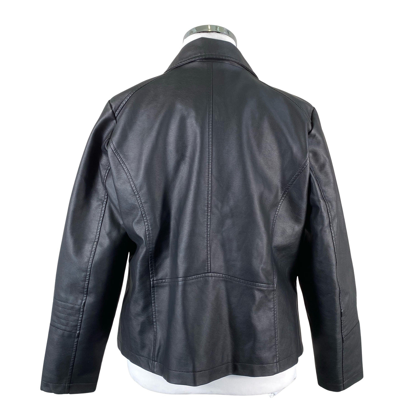 Unisex Zizzi - Leather jacket, size 48 - Black (2)