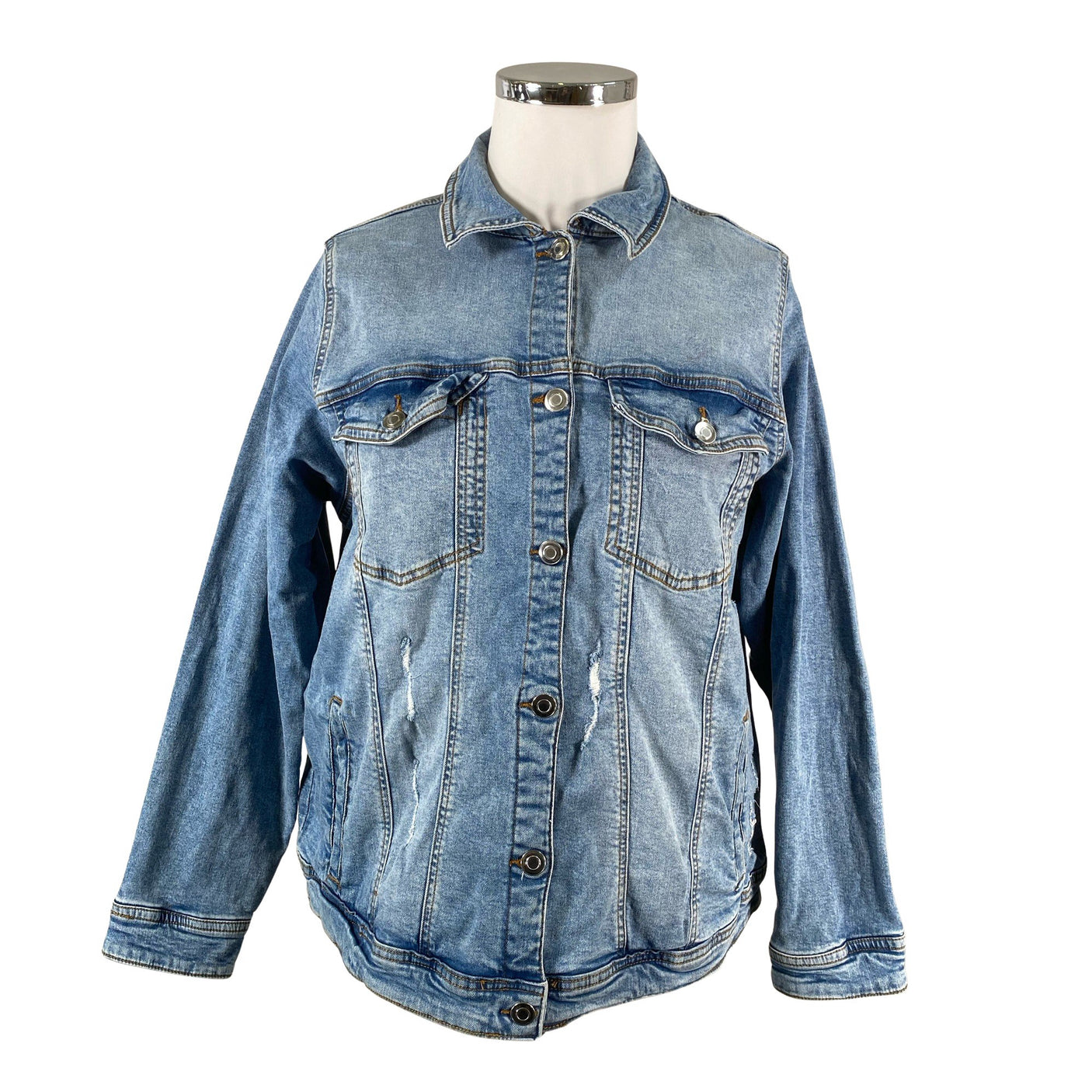 Unisex Zizzi - Denim jacket, size 48 - Light blue (1)