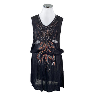 Unisex Nü - Schiffon dress, size 42 - Black (1)