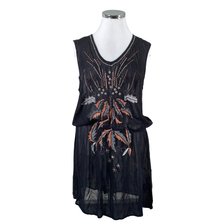 Unisex Nü - Schiffon dress, size 42 - Black ()