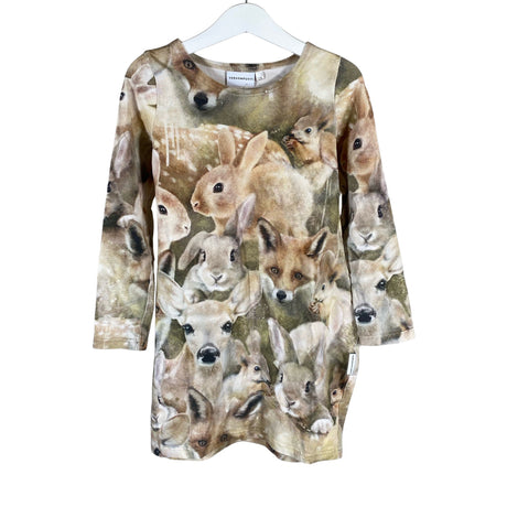 Unisex Versonpuoti - Tricot dress, size 122 - 128 - Brown ()