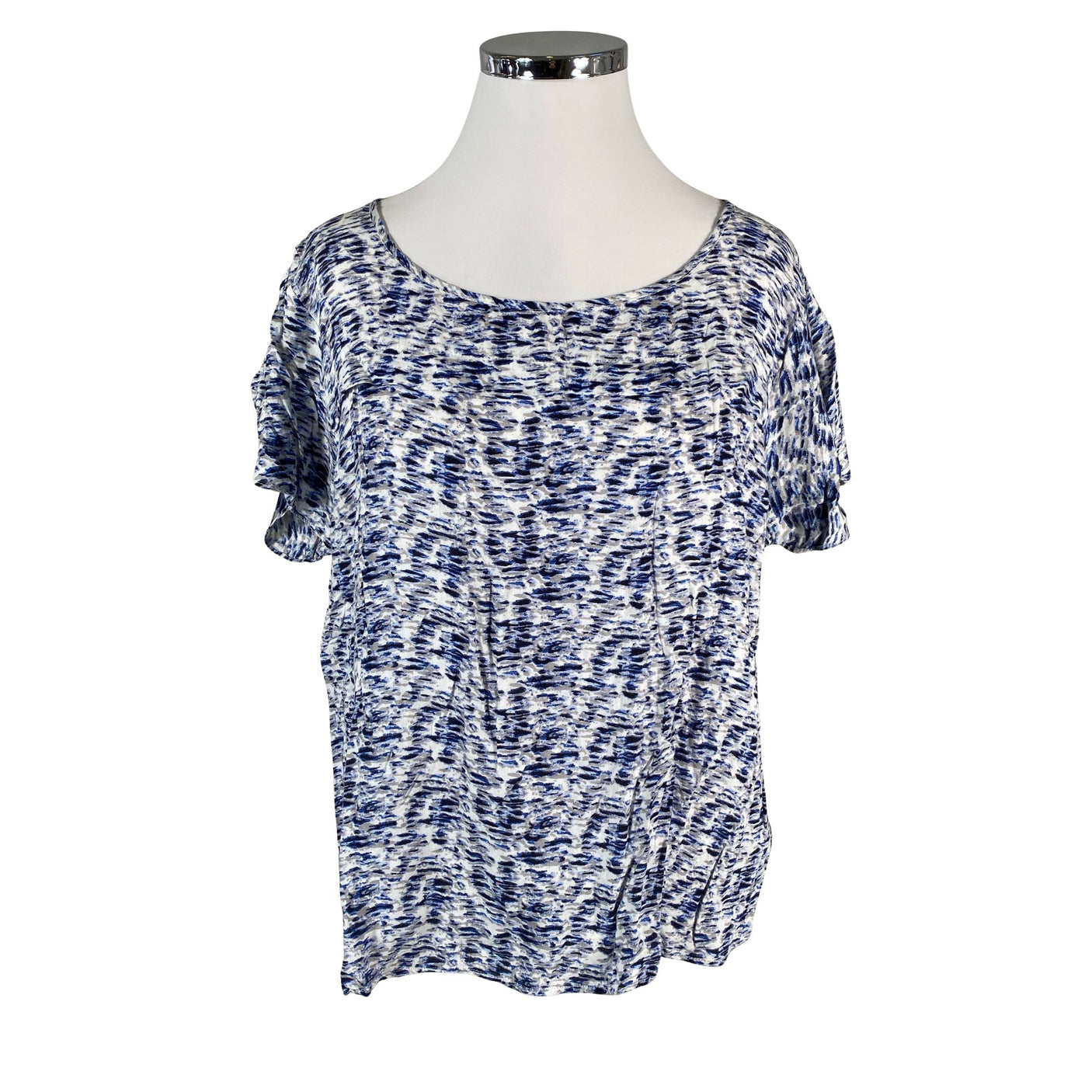 Unisex Fransa - Short-sleeved blouse, size 44 - Blue (1)