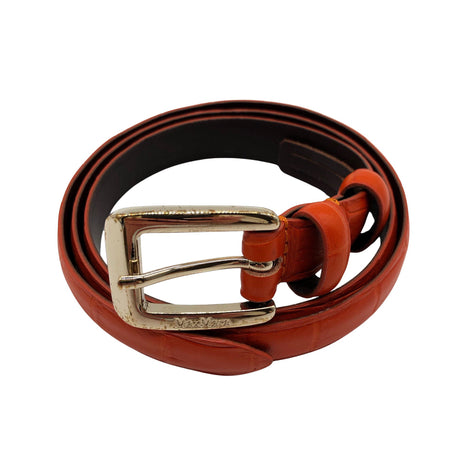 Unisex MaxMara - Leather belt, size No size - Orange ()