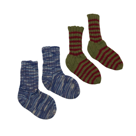 Unisex Handmade - Wool socks, size 29 - Green ()