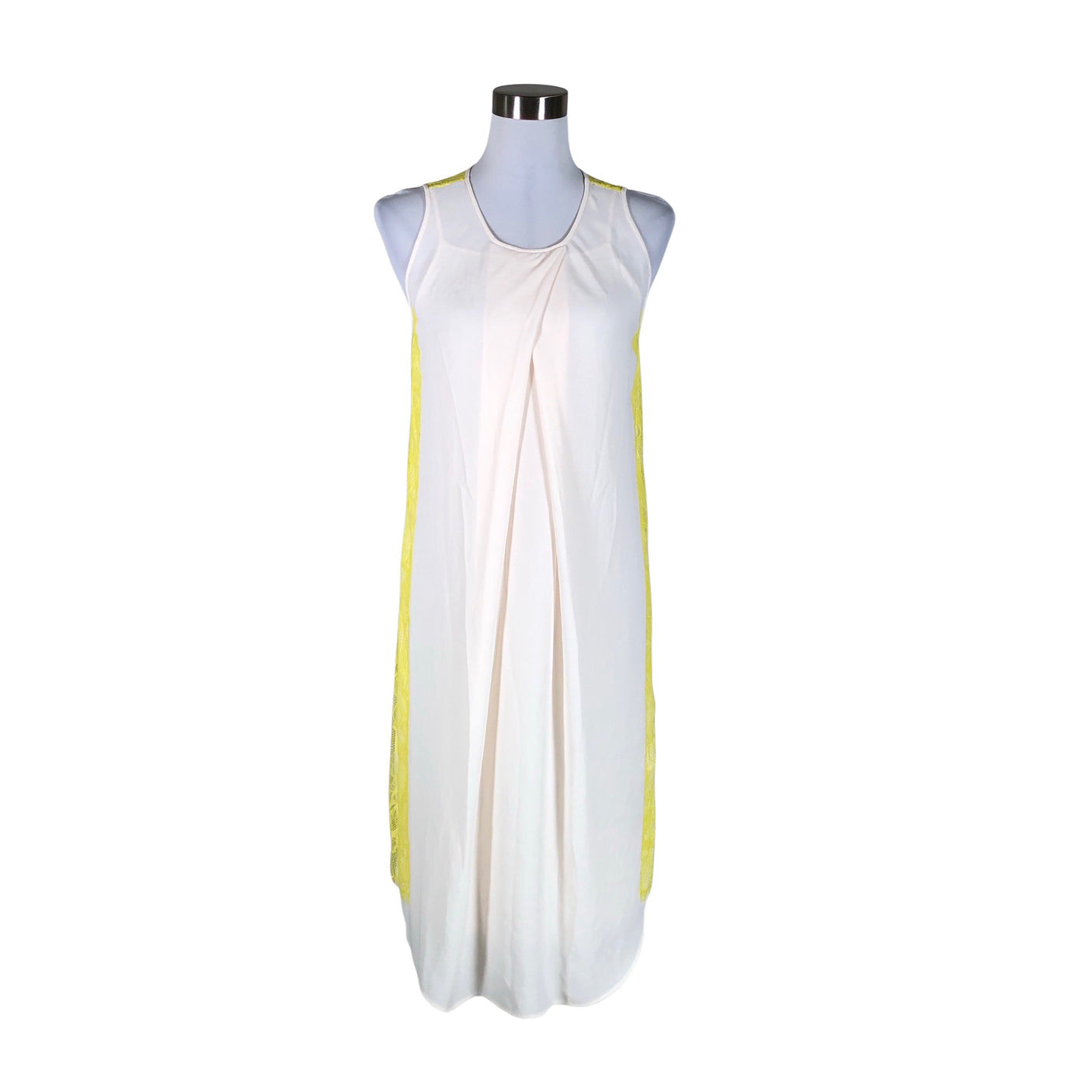 Unisex by Malene Birger - Schiffon dress, size 34 - Natural white (1)