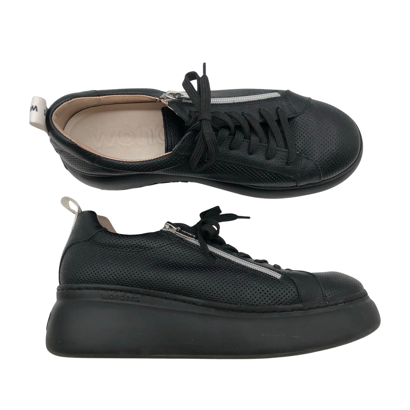 Unisex Wonders - Casual sneakers, size 40 - Black (1)