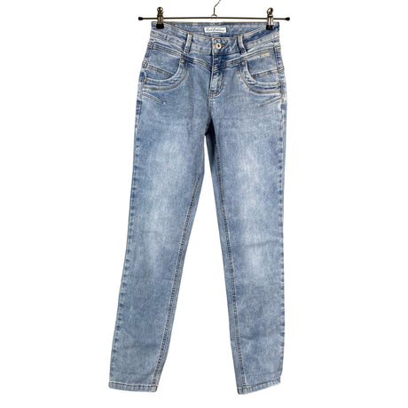 Unisex Red Button - Jeans, size 34 - Light blue ()