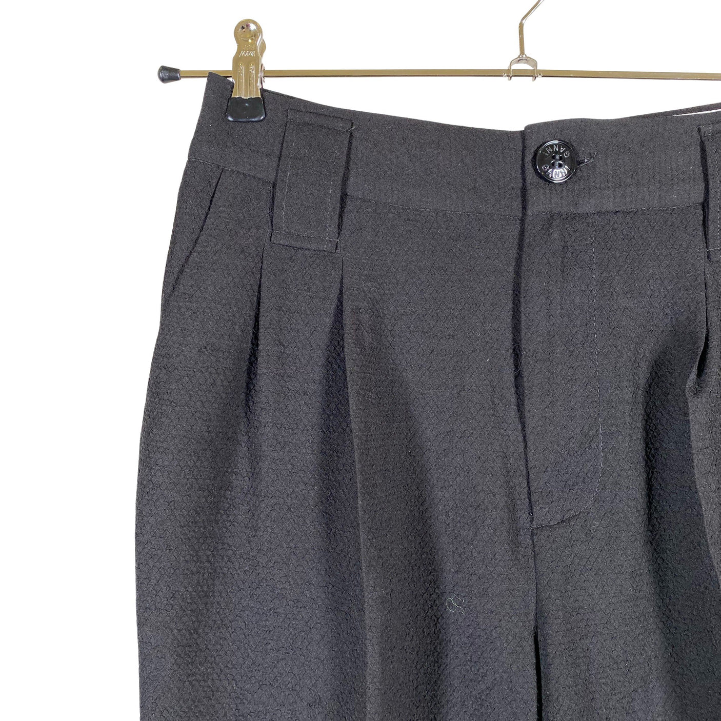 Unisex Ganni - Straight leg trousers, size 38 - Black (3)