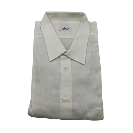 Unisex Brioni - Collared shirt, size XXL - Natural white ()