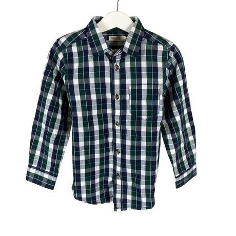 Unisex Sfera - Collared shirt, size 104 - 110 - Green ()