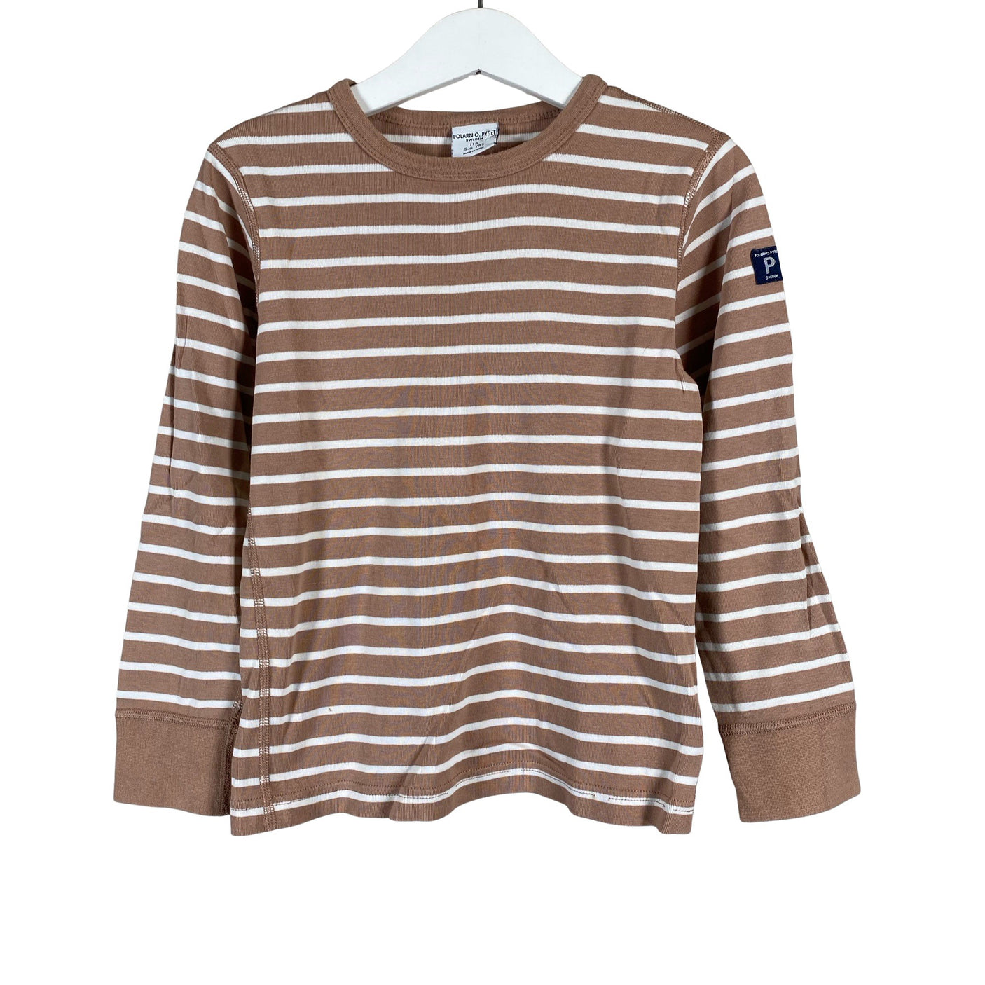 Unisex Polarn O. Pyret - Tricot shirt, size 110 - 116 - Brown (1)