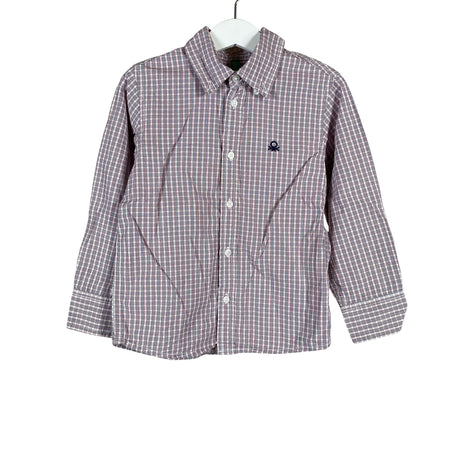 Unisex Benetton - Collared shirt, size 110 - 116 - Red ()