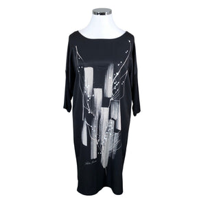 Unisex Merlyn - Schiffon dress, size 42 - Black (1)