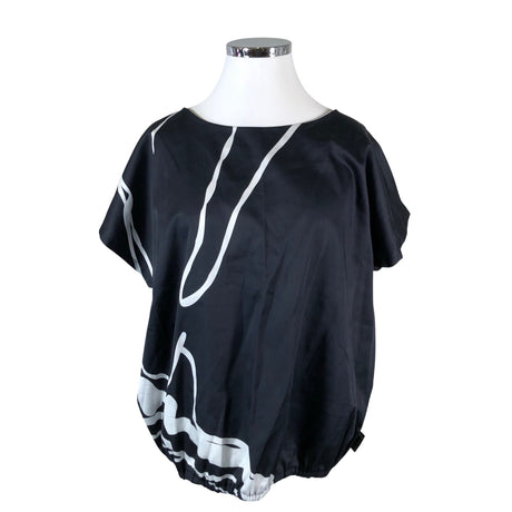 Unisex Ommellinen - Short-sleeved blouse, size 46 - Black ()