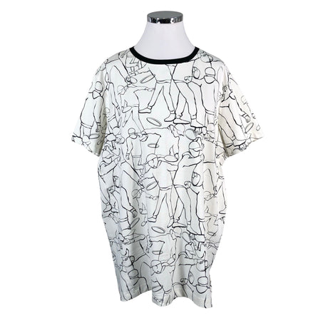 Unisex Ommellinen - Tricot tunic, size 46 - White ()