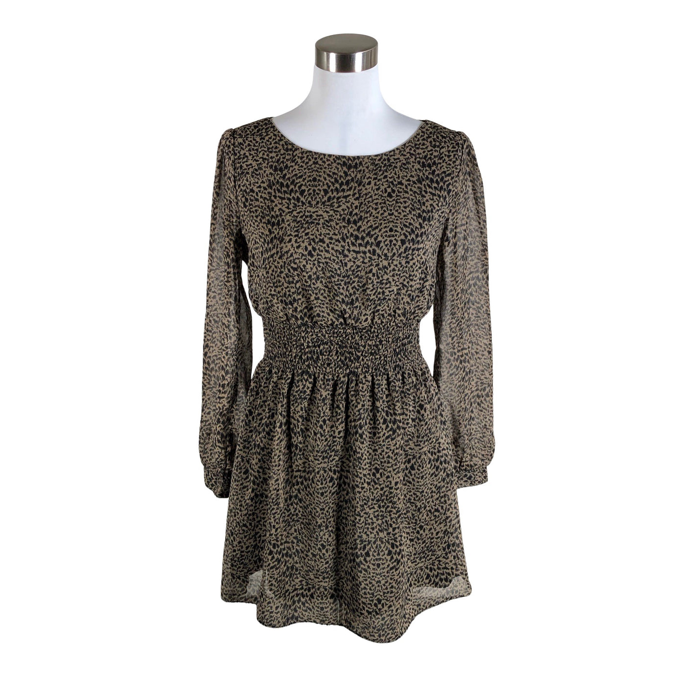 Unisex Apricot - Schiffon dress, size 38 - Brown (1)