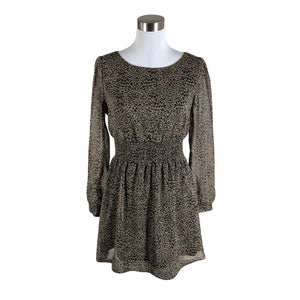 Unisex Apricot - Schiffon dress, size 38 - Brown (1)
