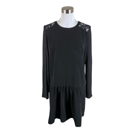 Unisex Maison Scotch - Schiffon dress, size 36 - Black ()