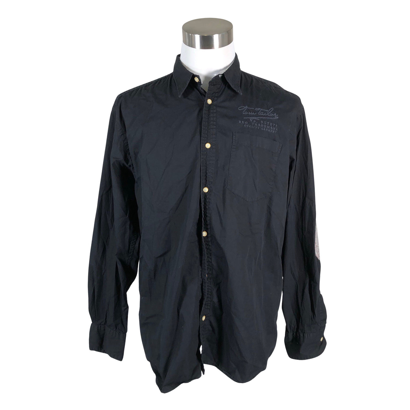 Unisex Tom Tailor - Collared shirt, size XL - Black (1)