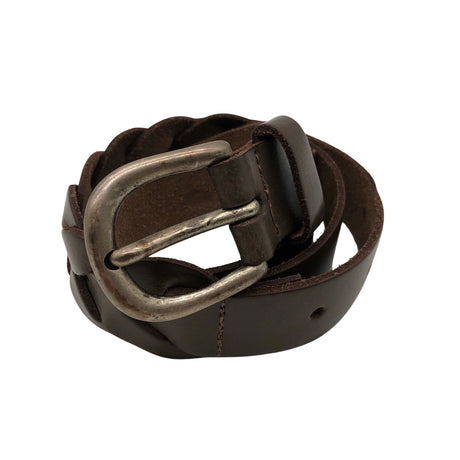 Unisex Part two - Leather belt, size No size - Brown ()