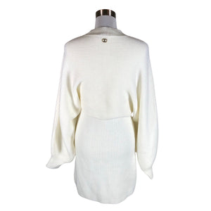 Unisex Twinset - Knit tunic, size 36 - White (2)