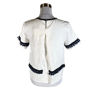 Unisex Marella - Short-sleeved blouse, size 32 - White (2)