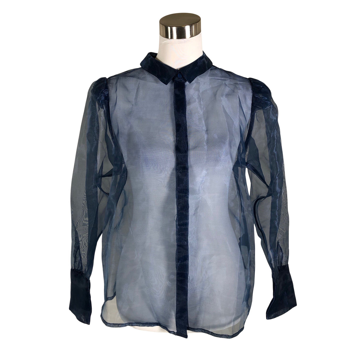 Unisex Ichi - Party shirt, size 40 - Blue (1)