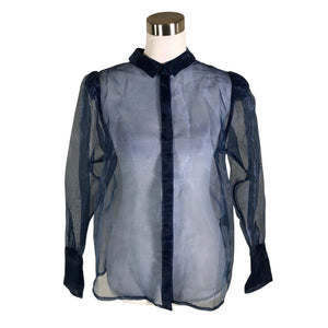 Unisex Ichi - Party shirt, size 40 - Blue (1)