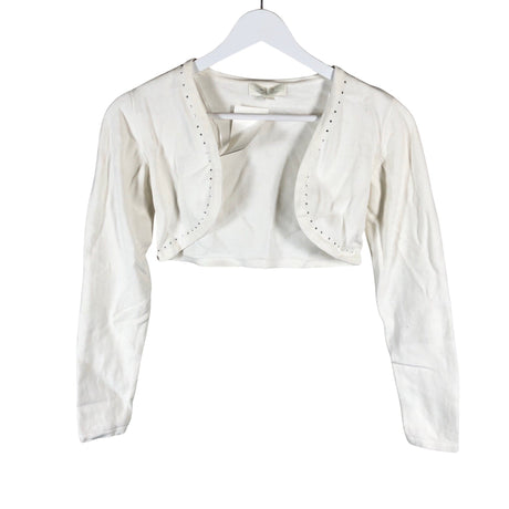 Unisex Mingnelin - Knit bolero jacket, size 158 - 164 - White ()