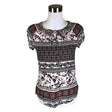 Unisex Comma - Short-sleeved blouse, size 34 - Brown ()