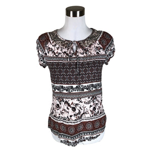 Unisex Comma - Short-sleeved blouse, size 34 - Brown (1)