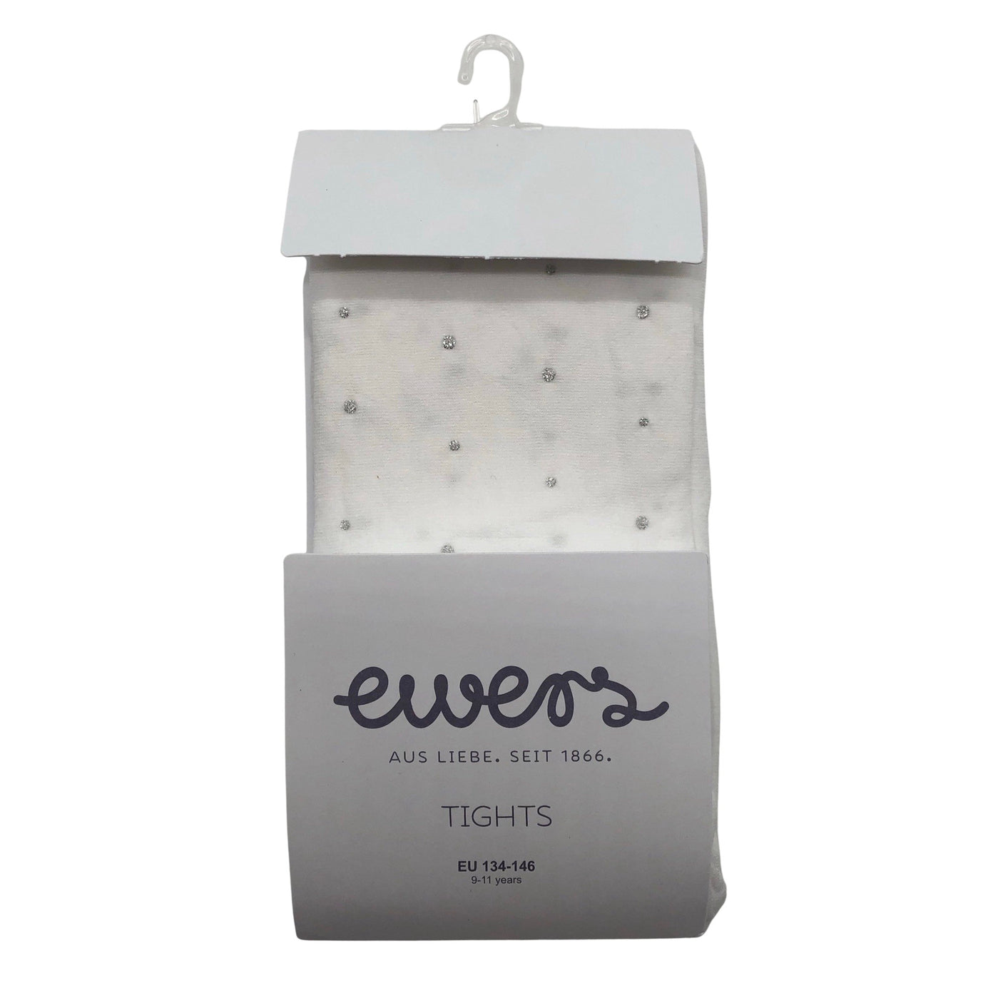 Unisex Ewers - Stockings, thin, size 134 - 140 - White (1)